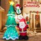 Costway 8.7FT Inflatable Christmas Tree with Santa Claus & Snowman & Penguin Blow-up Xmas Decoration w/Multicolor Disco Light